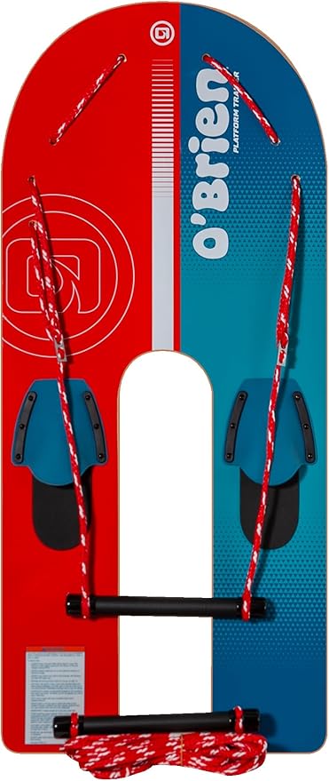 O’Brien Platform Trainer Waterski – 46″ Bamboo U-Platform Beginner with Slip-in Bindings, Trainer Rope & Handle – Ideal fo...