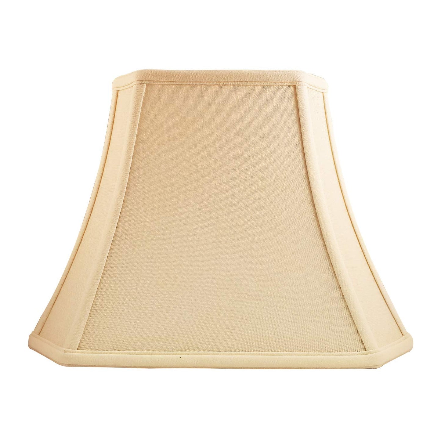 Royal Designs, Inc. Rectangle Cut Corner Lamp Shade, Linen Eggshell, 8 x 14 x 10.5, Model BSO-710-14LNEG
