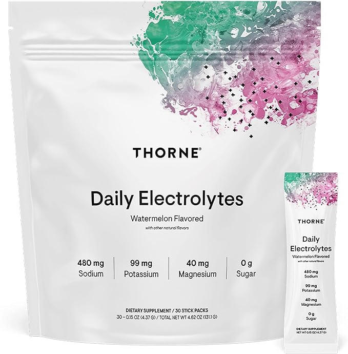 THORNE - Daily Electrolytes - Zero Sugar & Low-Calorie Electrolyte Powder Drink Mix - Flavors Derived from Natural Sources...