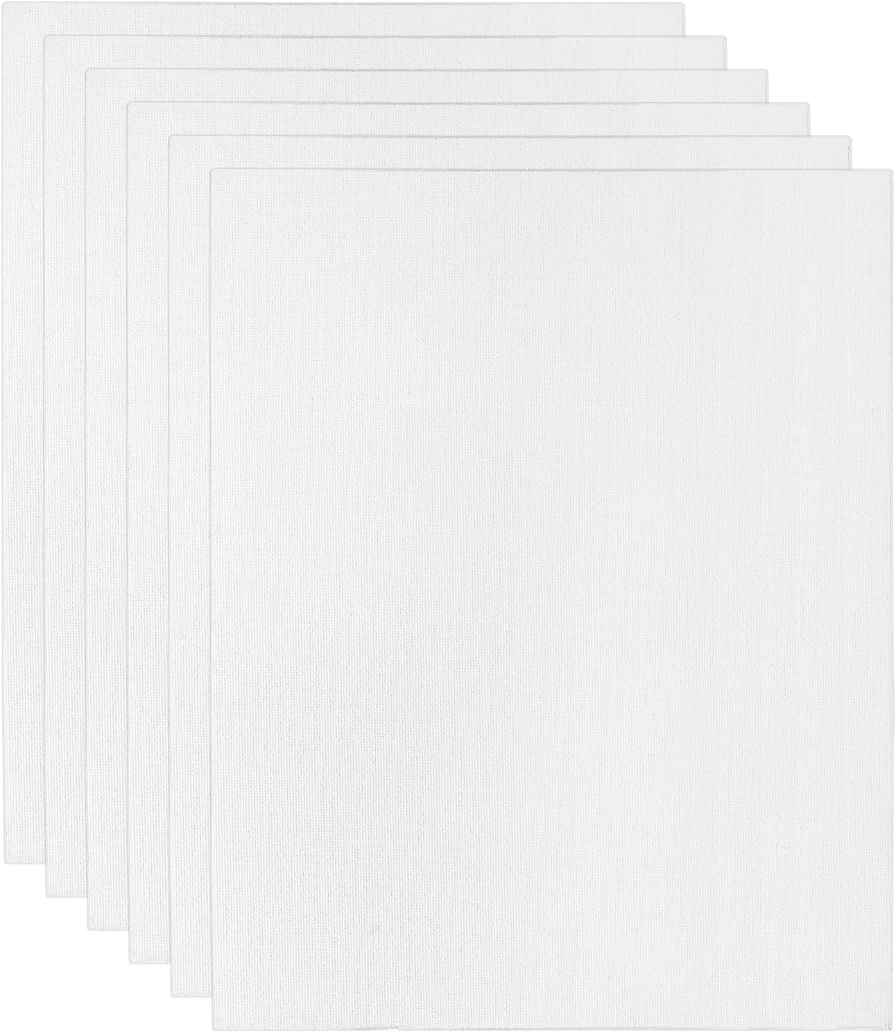 PATIKIL 12x16 Canvas Boards for Painting, 6 Pack 100% Cotton Square Triple Primed Stretched Blank Art Canvas Panel Bulk Thin for Acrylic, Oil, Tempera Paints, White
