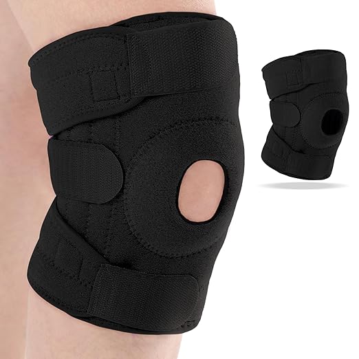 Foilswirl 1 Pcs Kids Knee Brace with Side Stabilizers Patella Gel Pads Adjustable Straps Youth Child Knee Brace Support fo...