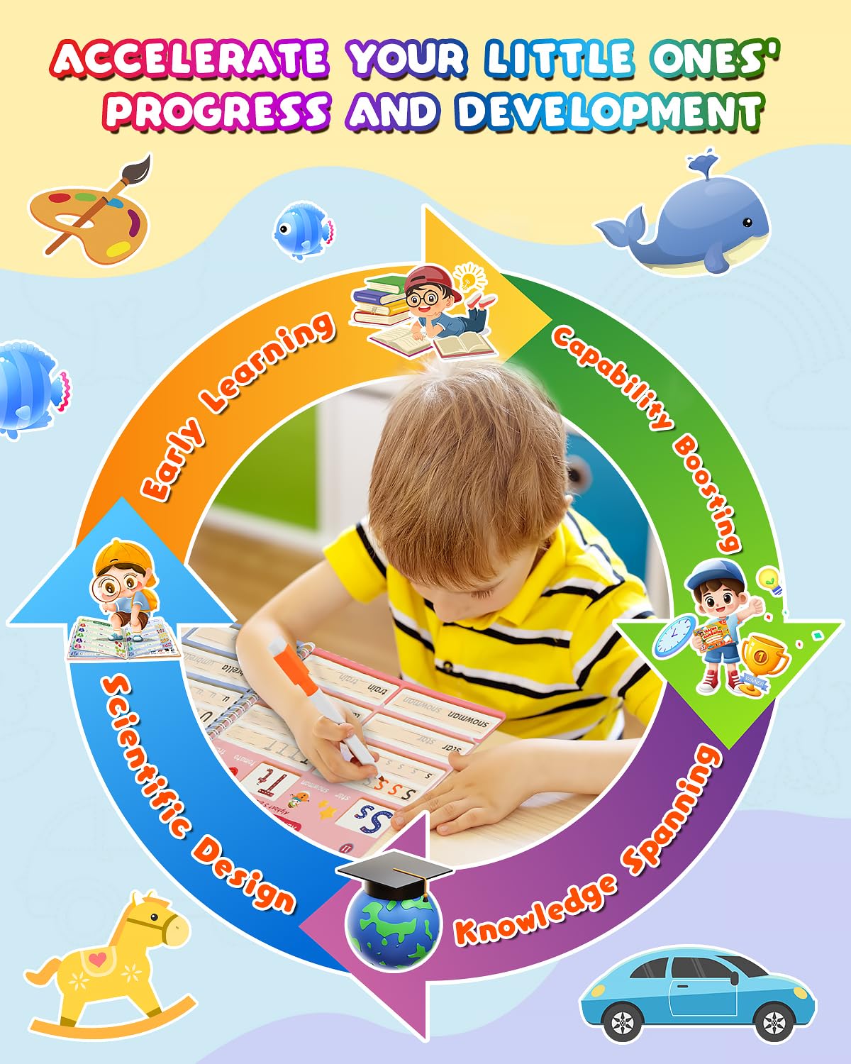 Preschool Learning Activities, 37 Themes Tracing Activity Books Ages 3-8, Toddler Handwriting Practice, Letter Tracing for Kids Preschool Kindergarten Workbooks, Christmas Birthday Gifts
