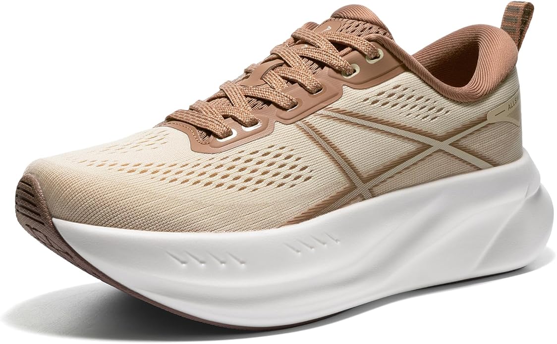 ALLSWIFIT Women's Road Running Shoes Cushion Tennis Shoes Non-Slip Comfortable Lightweight Gym Workout Athletic Arch Suppo...