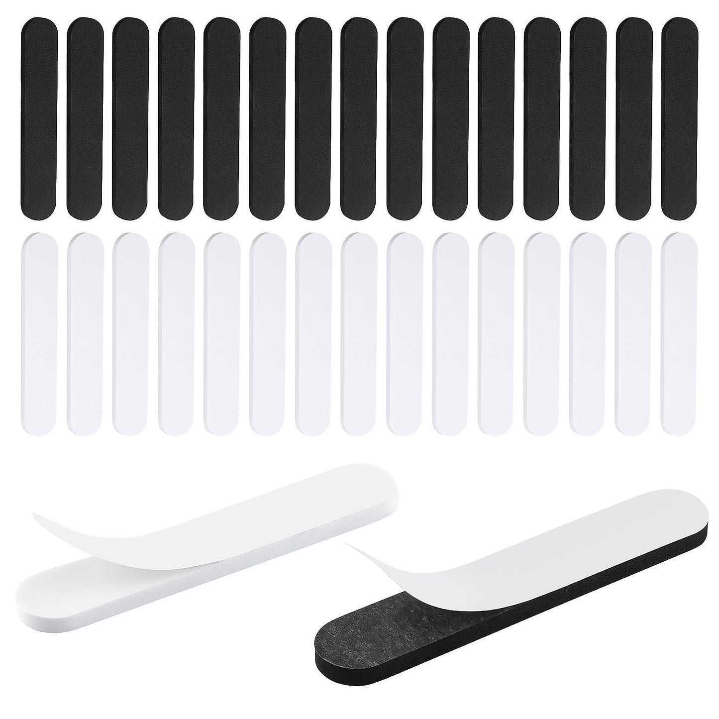 Sloewui Hat Size Reducer,30 Pack Hat Sizing Tape,Foam Tape for Hats to Make Smaller - Adjustable Hat Fitters Inserts for Cowboy,Western,Panama & Straw Hat (Black + White)