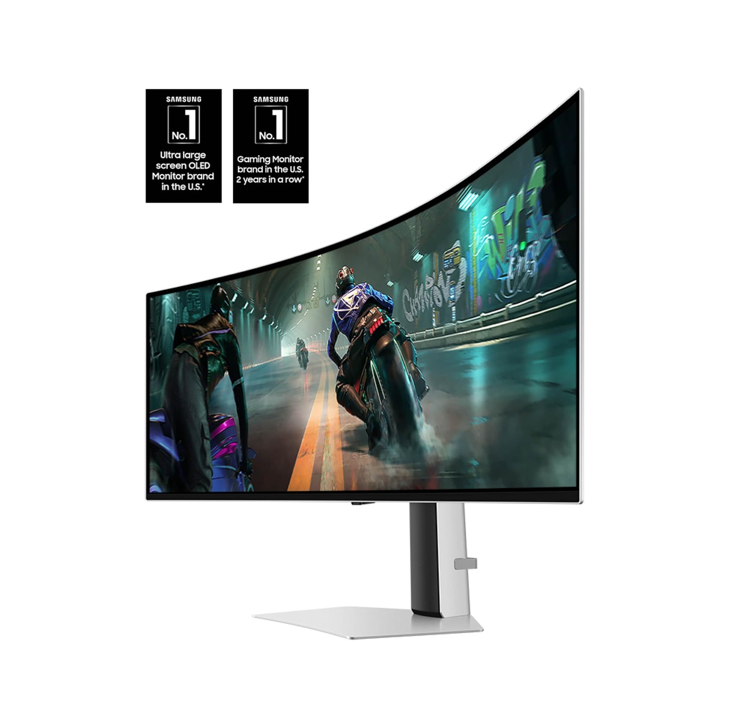 Samsung 49 Odyssey Oled G9 (G91Sd) Dual Qhd Qd-Oled G-Sync Compatible Curved Gaming Monitor, 144Hz, 0.03Ms, Amd Freesync Premium