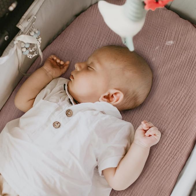 lulumoon Muslin Bassinet Sheets Baby: Cotton Bassinet Sheets Fitted for Boys and Girls - Bassinet Mattress Sheets for Oval Rectangle or Hourglass