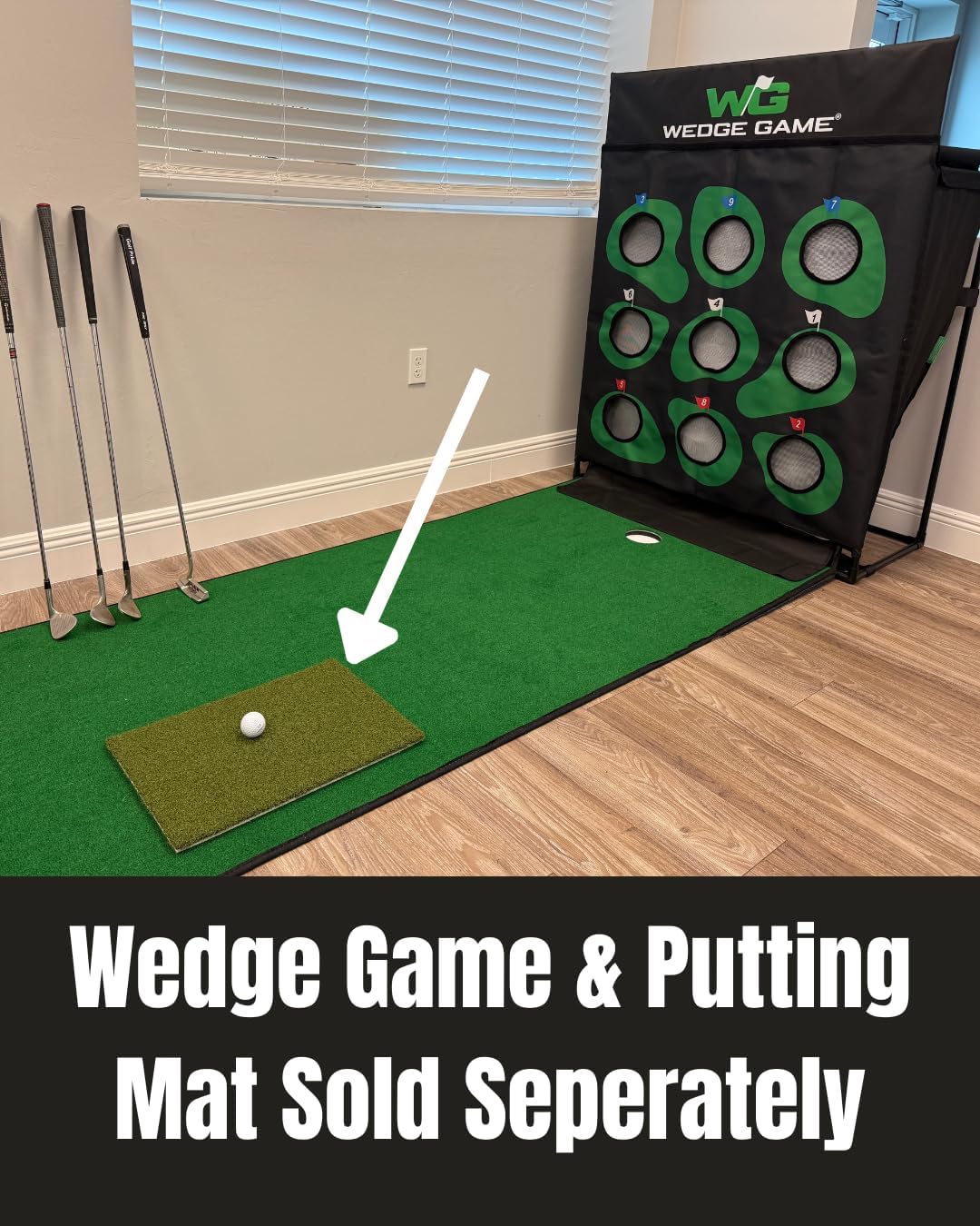 Real Feel Wedge Game Fairway/Tight Lie Shock Resistent Golf Hitting and Chipping Mat