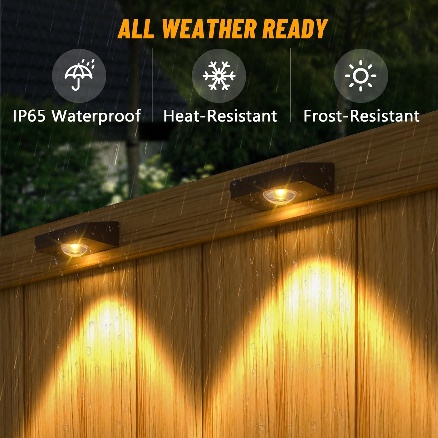 Niorsun Solar Fence Lights Outdoor Waterproof Warm & Cool White Rgb 12 Pack Led Spot Lens Deck Lights 9 Mode Solar Powered Wall Lighting Decor For Outside Patio Step Backyard Railing Pool Black