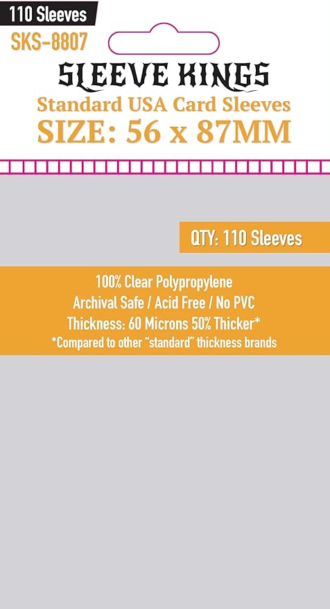 Sleeve Kings Standard USA Sleeves (56 x 87mm) 110 pzs