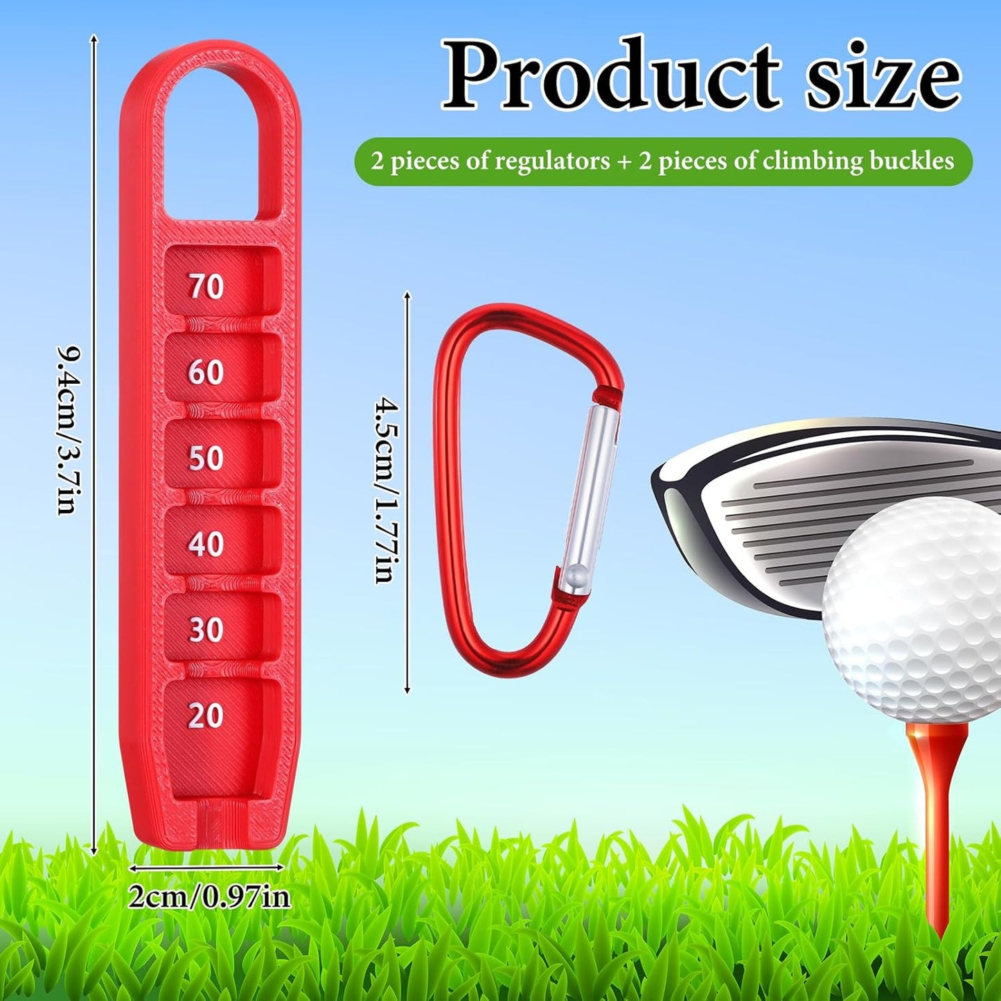 2pcs Golf Tee Elevator Golf Tee Height Adjuster Outdoor Golfs Training Aid Precision Tees Height Setter for Accurate Placement and Game Performance