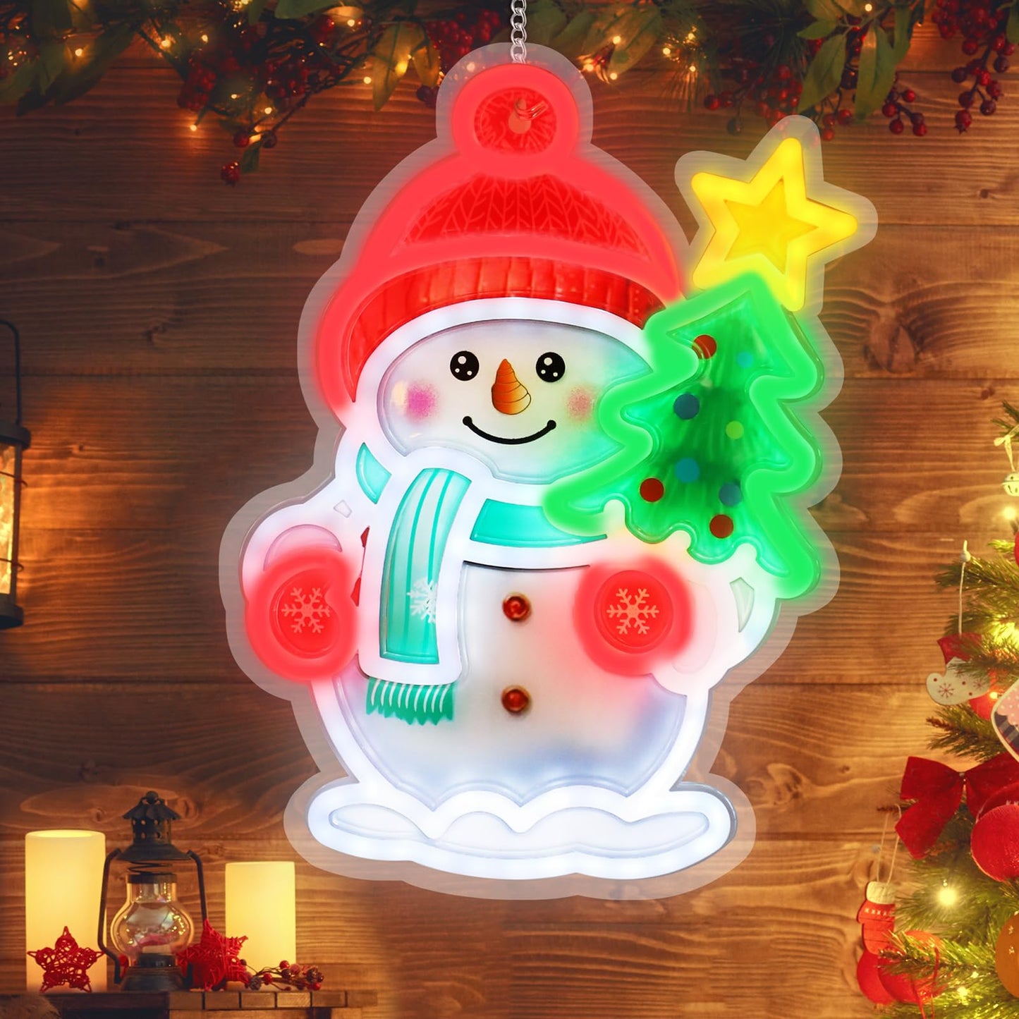 Christmas Decorations Led Snowman Neon Lights  Cute Neon Signs  Room Decor Powered 5V Art Decorative Lights Night Lights Indoor For Christmas Tree  Home  Bedroom  Office Dorm Party