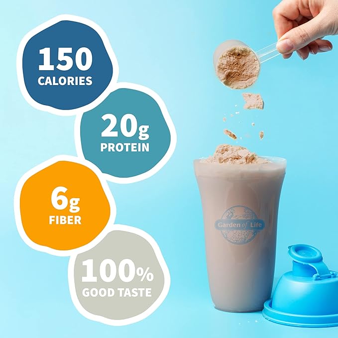 Garden of Life Raw Organic Perfect Food Green Superfood Juiced Greens Powder & Raw Organic Meal Replacement Shakes - Chocolate Plant Based Vegan Protein Powder