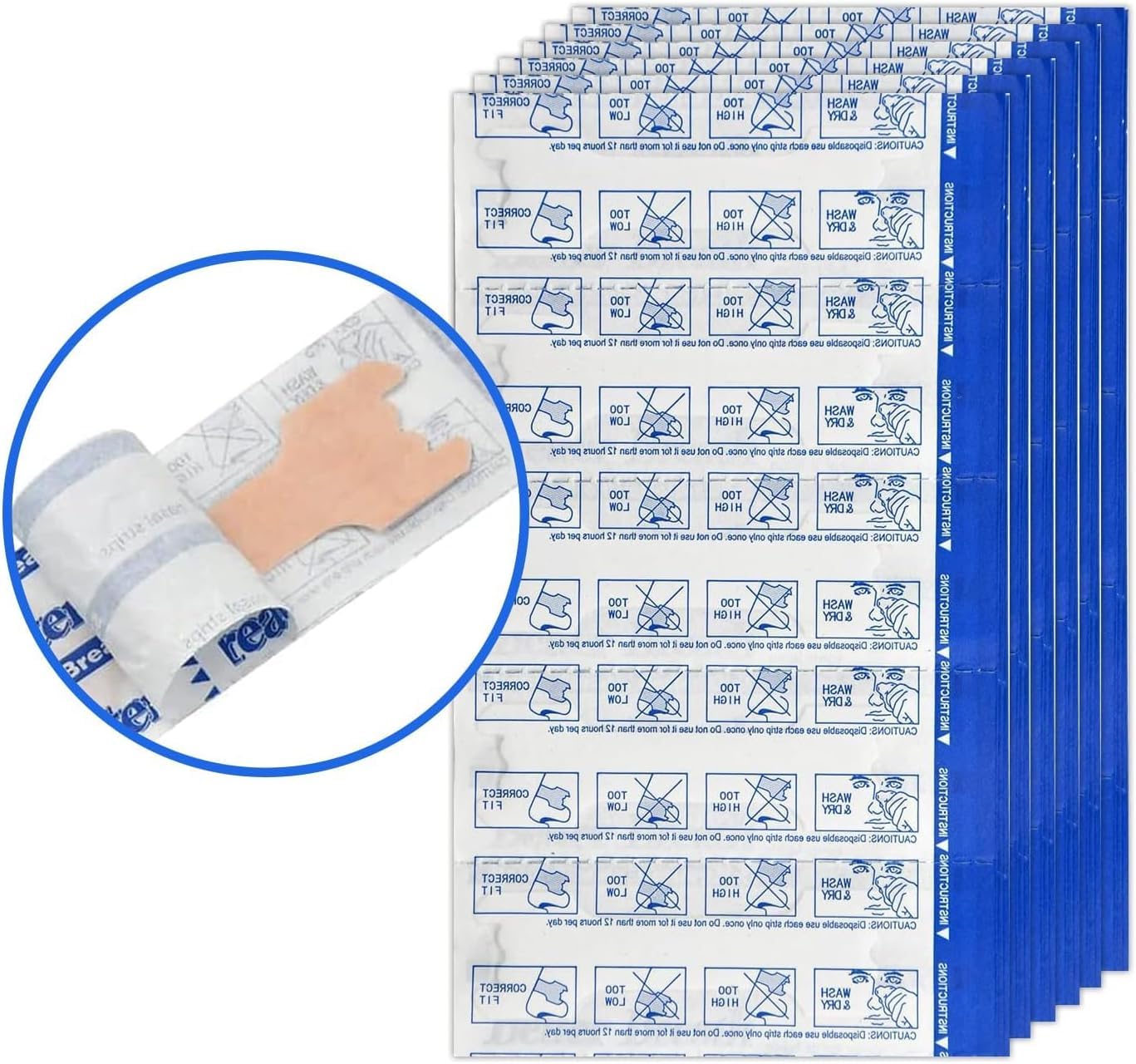 Debaishi 60-300 Count Nasal Strips for Men and Women(66mm*19mm) (60)