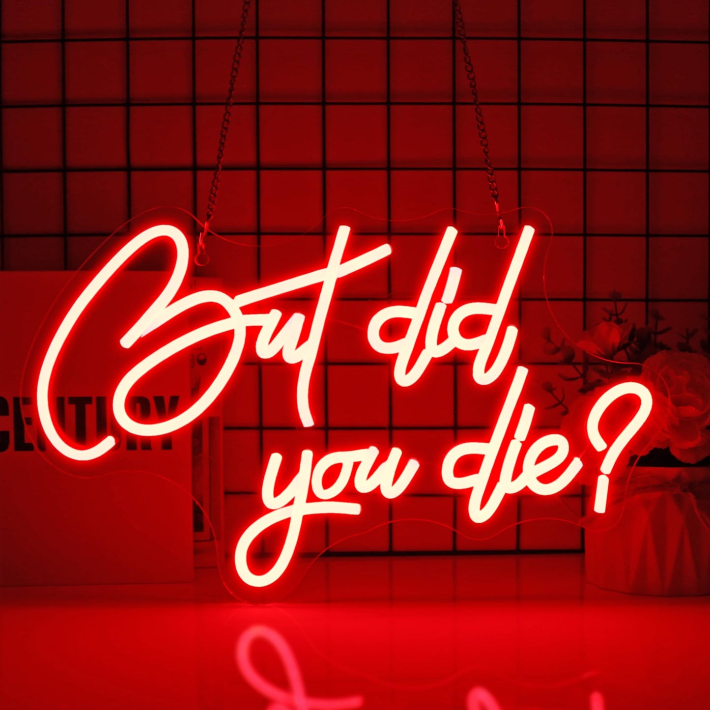 Ebdobgbs But Did You Die Neon Sign Led Neon Lights Neon Signs for Wall Decor Light Up Sign for Birthday Party Club Gift