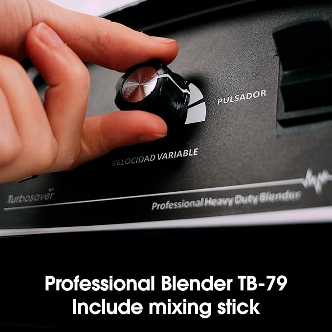 Turbosaver TB79 Professional Blender 1800W – 3.5HP, 35,000 RPM, Commercial Grade, Ice Crushing, 3.6L Tritan Jar