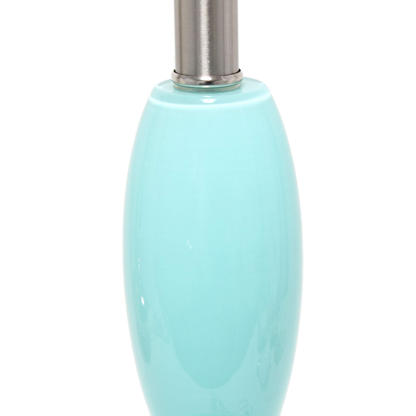 Elegant Designs LT3315-SEA Curved Glass Table Lamp, Seafoam, Contemporary Style, Glass Material