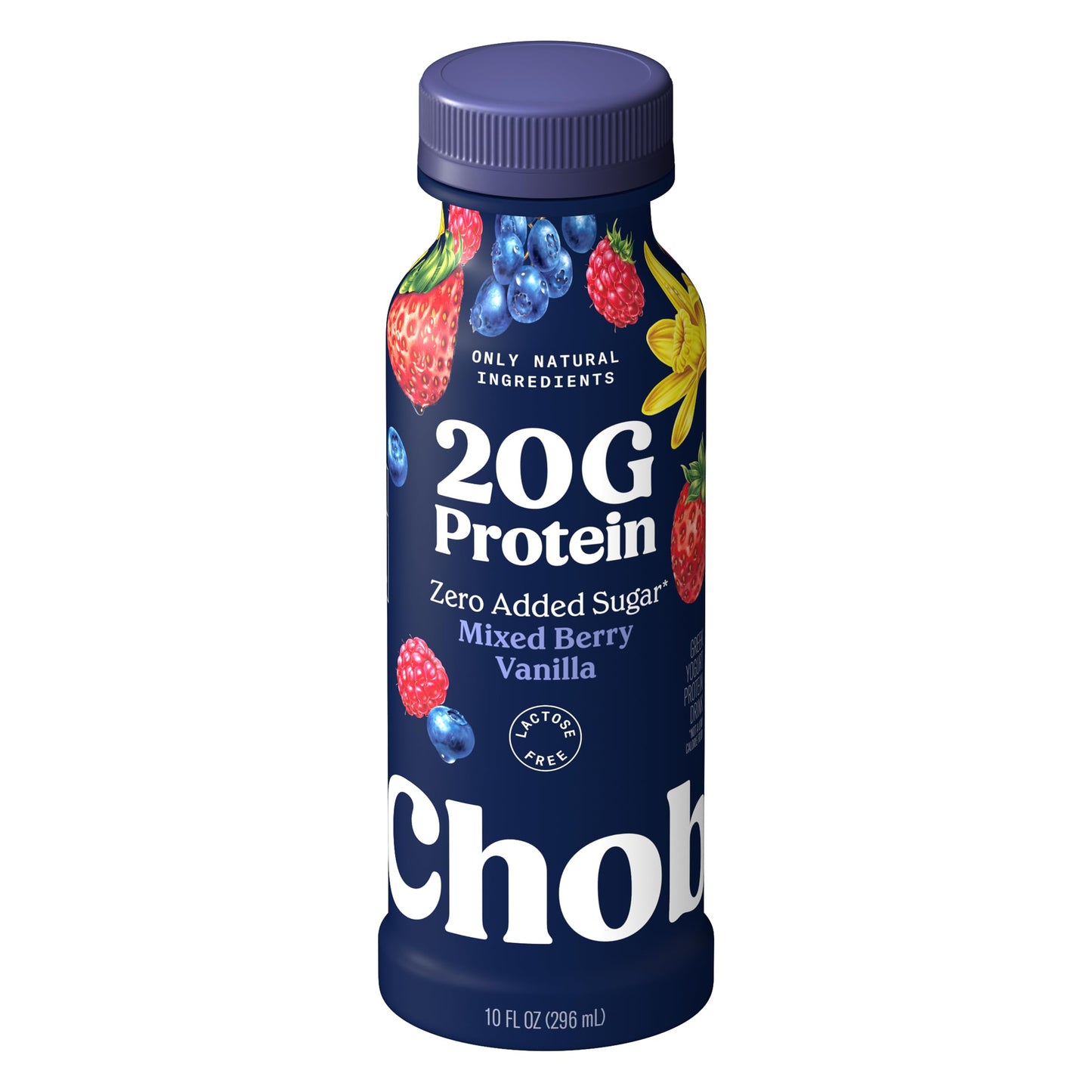 Chobani 20g Low-Fat Greek Yogurt Drink Mixed Berry Vanilla 10 fl oz