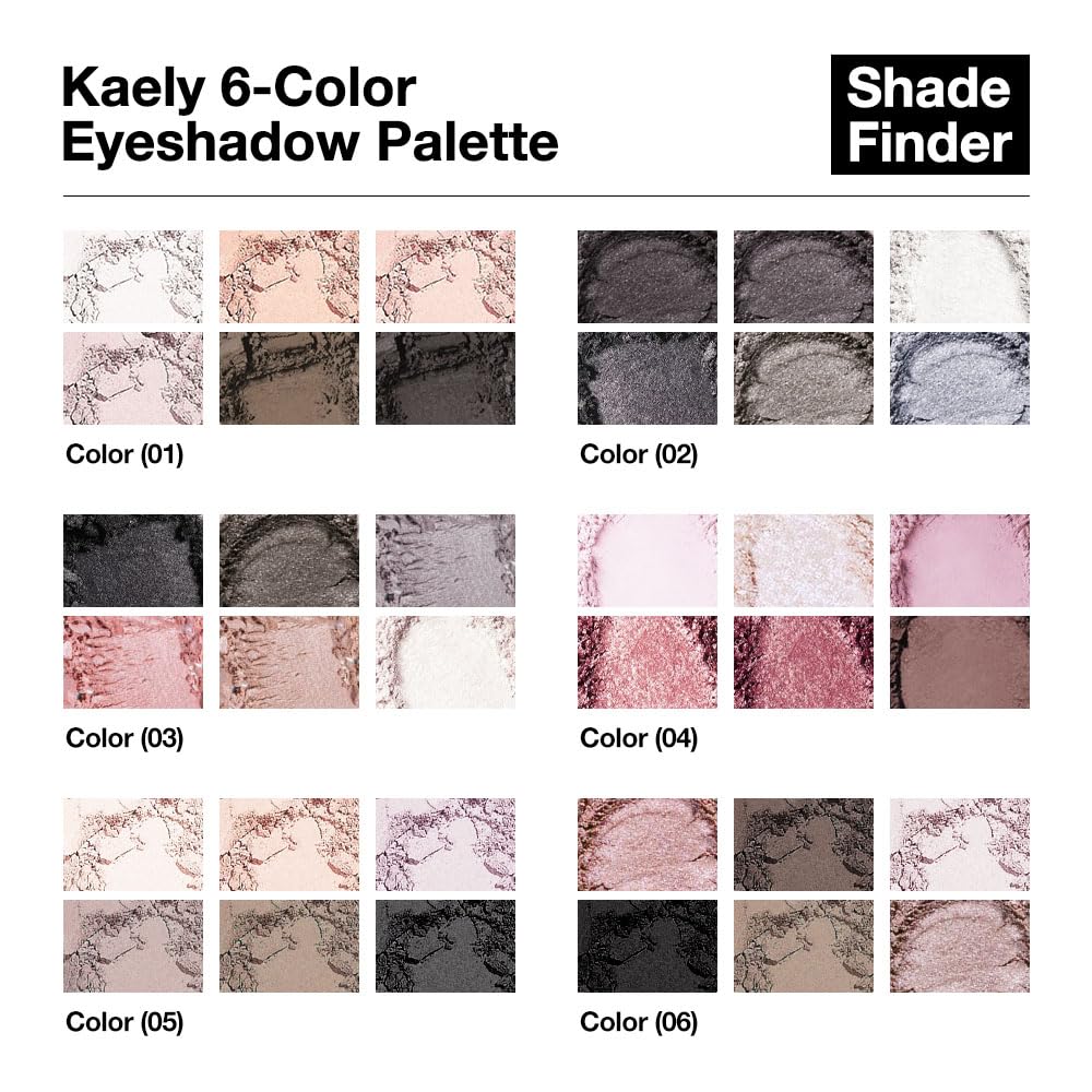 6 Colors Mini Dark Nude Brown Eye Shadow Palette Makeup for Older Women, Neutral Matte Shimmer Eyeshadow Palette Highly Pigmented Waterproof, paleta de sombras de ojos, Vegan & Cruelty-free, 06