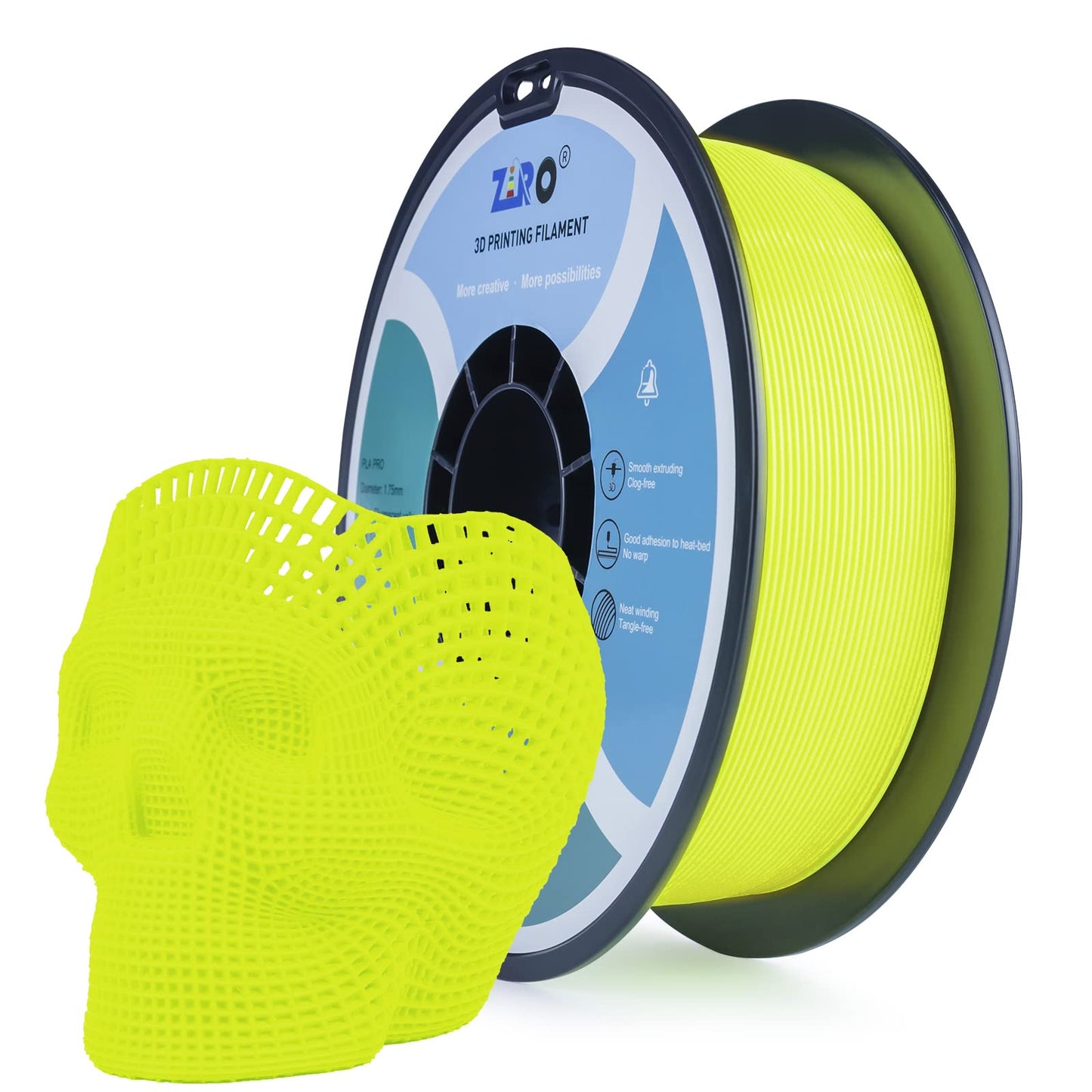 Ziro Fluorescence Pla Filament 1.75Mm, Luminous Only By Uv Light, Glow Effect 3D Printer Filament Pla,1Kg Spool, Dimensional Acc