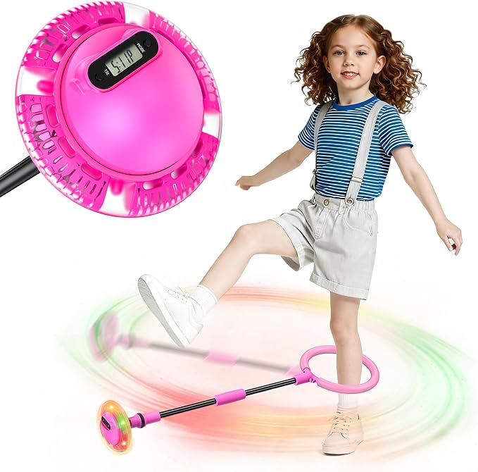 VOOPARK Skip Ball for Kids - Ankle Jump Rope Ball with LED Display, Counter, Time/Distance/Calorie Tracker, Colorful Flash...