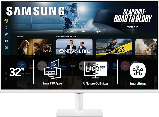 Samsung 32” Smart Monitor M7 (M70F) 4K UHD Display, Samsung Vision AI, Smart TV Apps, Gaming Hub, USB-C, HDMI and USB-A, W...