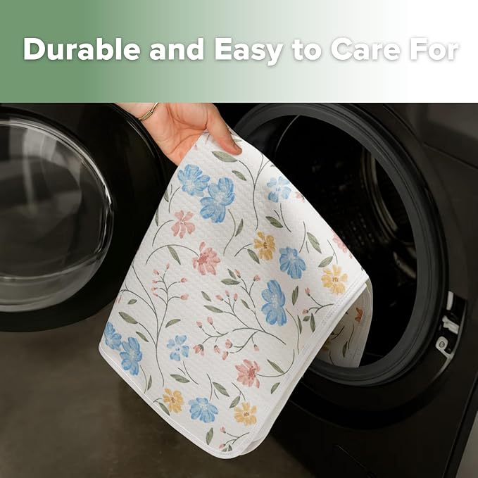 haakaa Waterproof Changing Pad Liners, 100% Cotton, Soft & Breathable (1pc, 19.5" x 27.5" Garden Flow)
