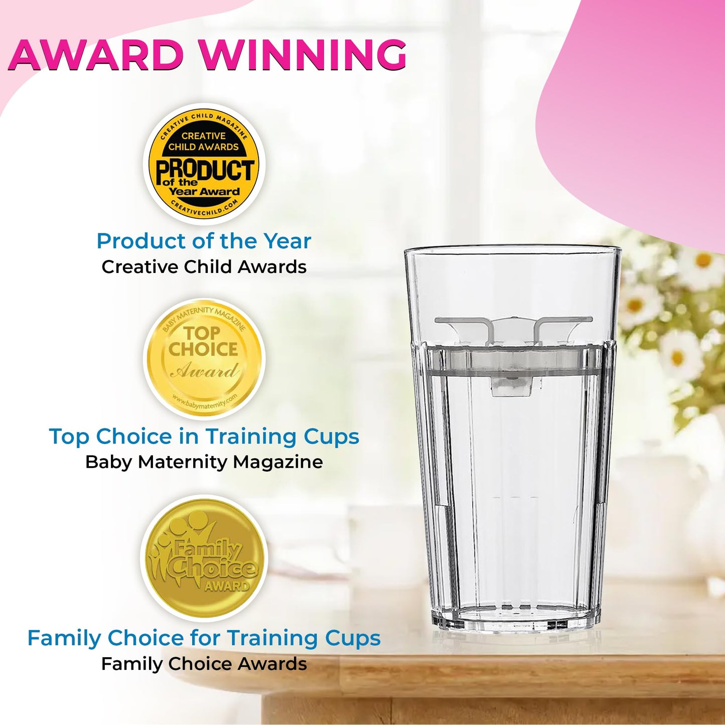 Reflo Smart Cup Bundle (Blue 1-Pack) Montessori Weaning Training for Toddlers, Slow-Spill Open-Cup Design, 360 Rim Flow-Control, Made in USA, BPA-Free, E-Guide via QR Code