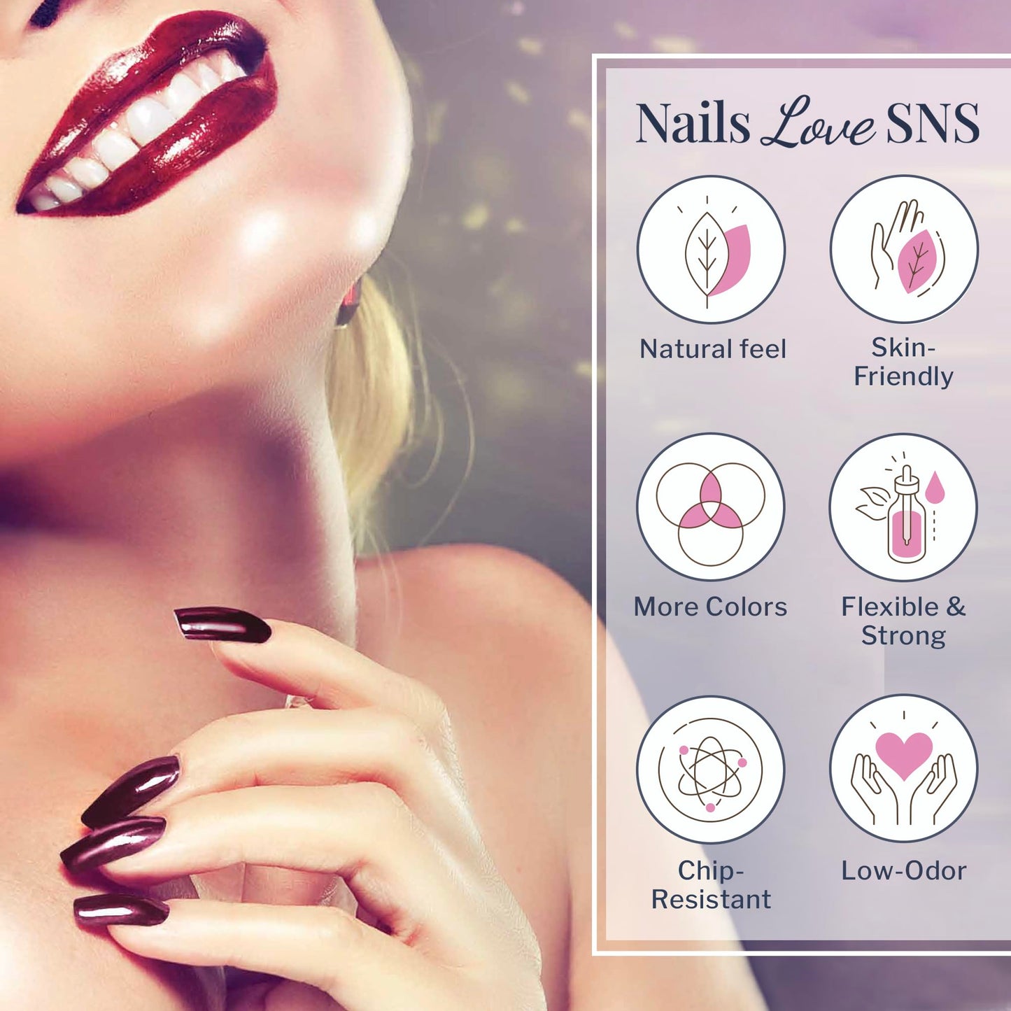 SNS Nail Dip Powder, Gelous Color Dipping Powder - Googly Eyes (Blue/Indigo, Cobalt), EE14 - Long-Lasting Acrylic Nail Color & P