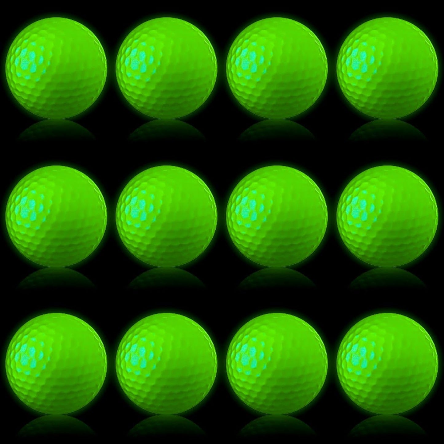 Deekin Glow in The Dark Golf Balls for Night Sports Fluorescent Night Glow Golf Balls Gift Novelty Light up LED Stocking Stuffers for Men Women