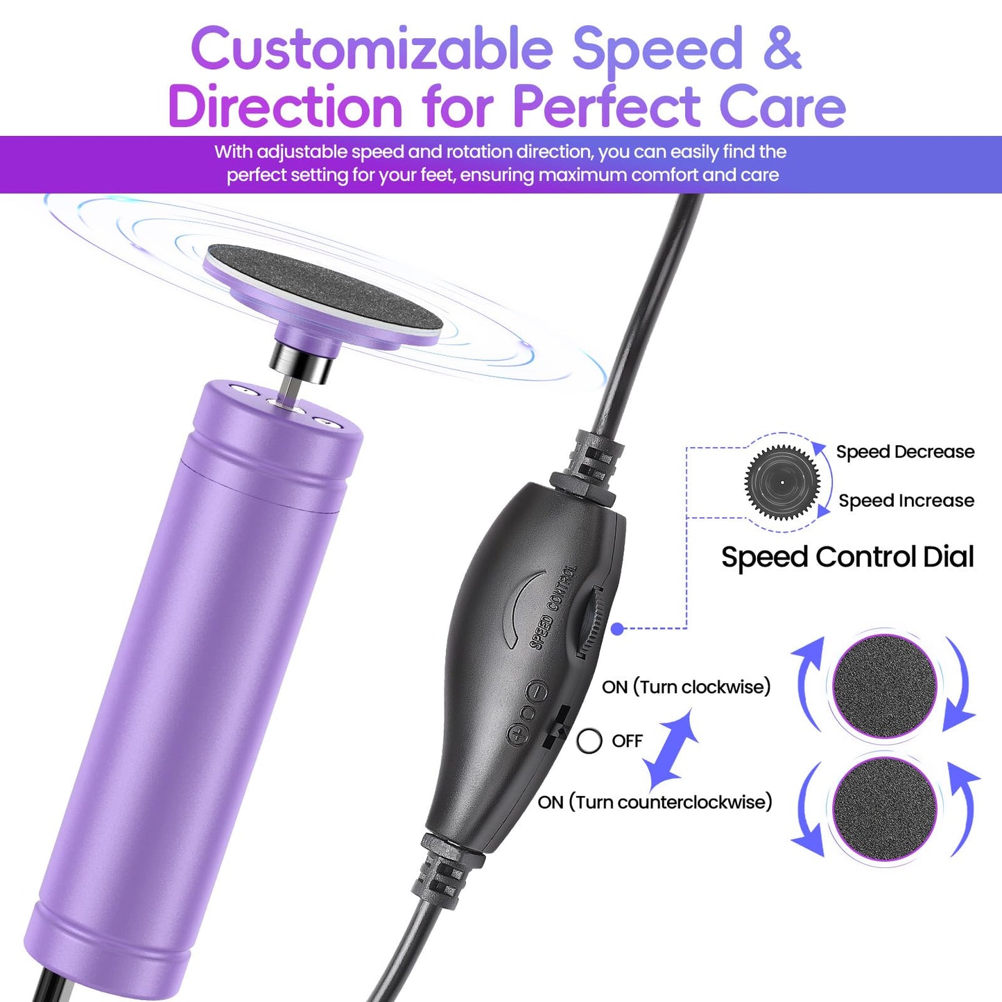 StepLively Electric Foot Callus Remover, 4.7    Callus Remover for Feet with 60Pcs Sandpaper Discs, Foot Scrubber, Professional
