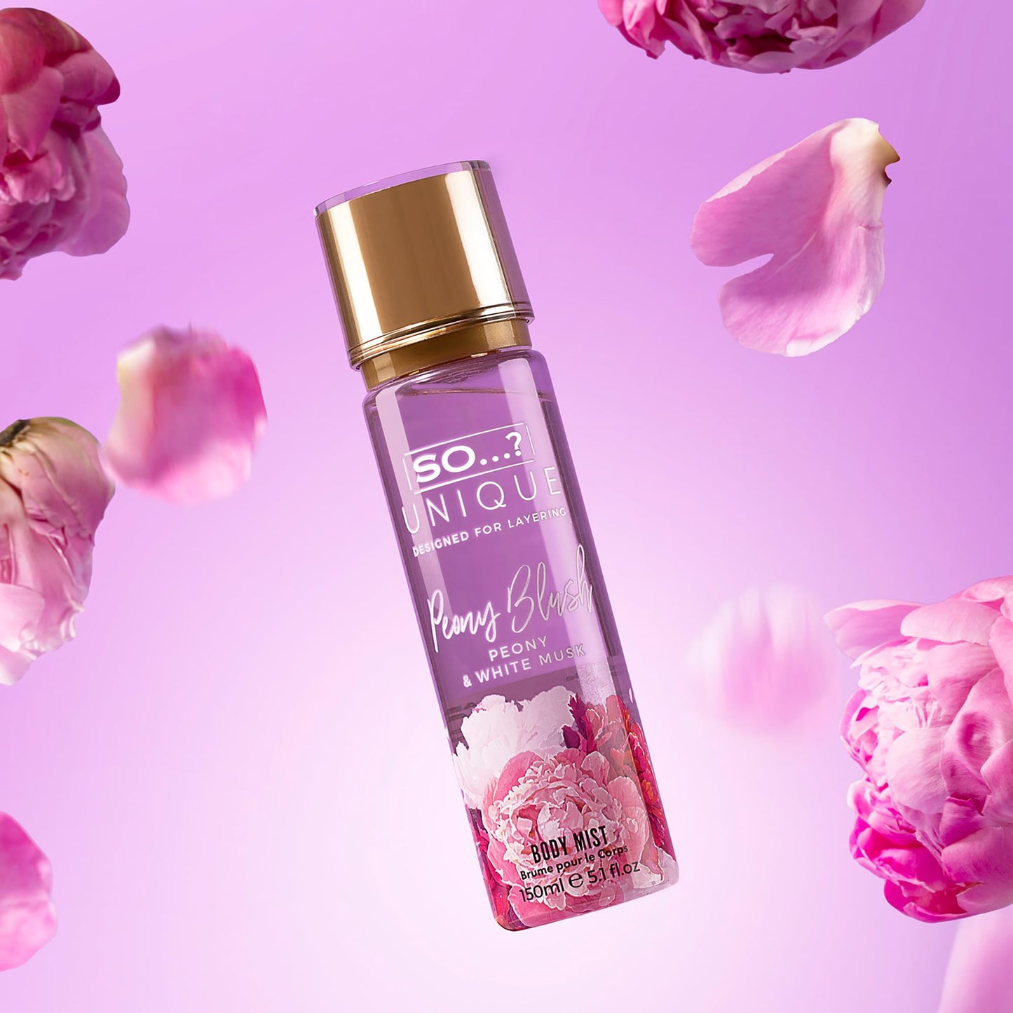 So...? Unique Body Mist - Peony Blush for Women - 5.1 oz Body Mist - Pack of 2