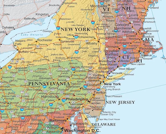 48x78 World and United States Classic Premier Combo Two Wall Map Set