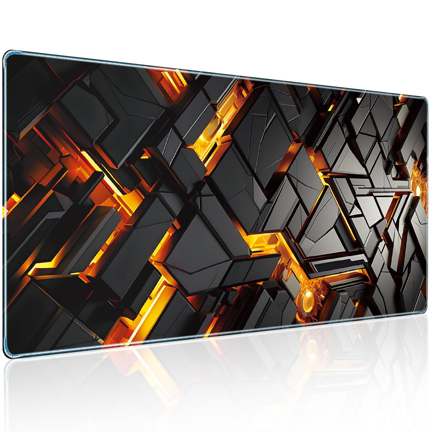 Large Mousepad Gaming, 35.4x15.7in Mouse Pad for Professional Gaming & Comfort Office, Quality Lycra Cloth Extra Large Mouse Pad XXXL, Non-Slip Rubber Base Lightweight Mousepad