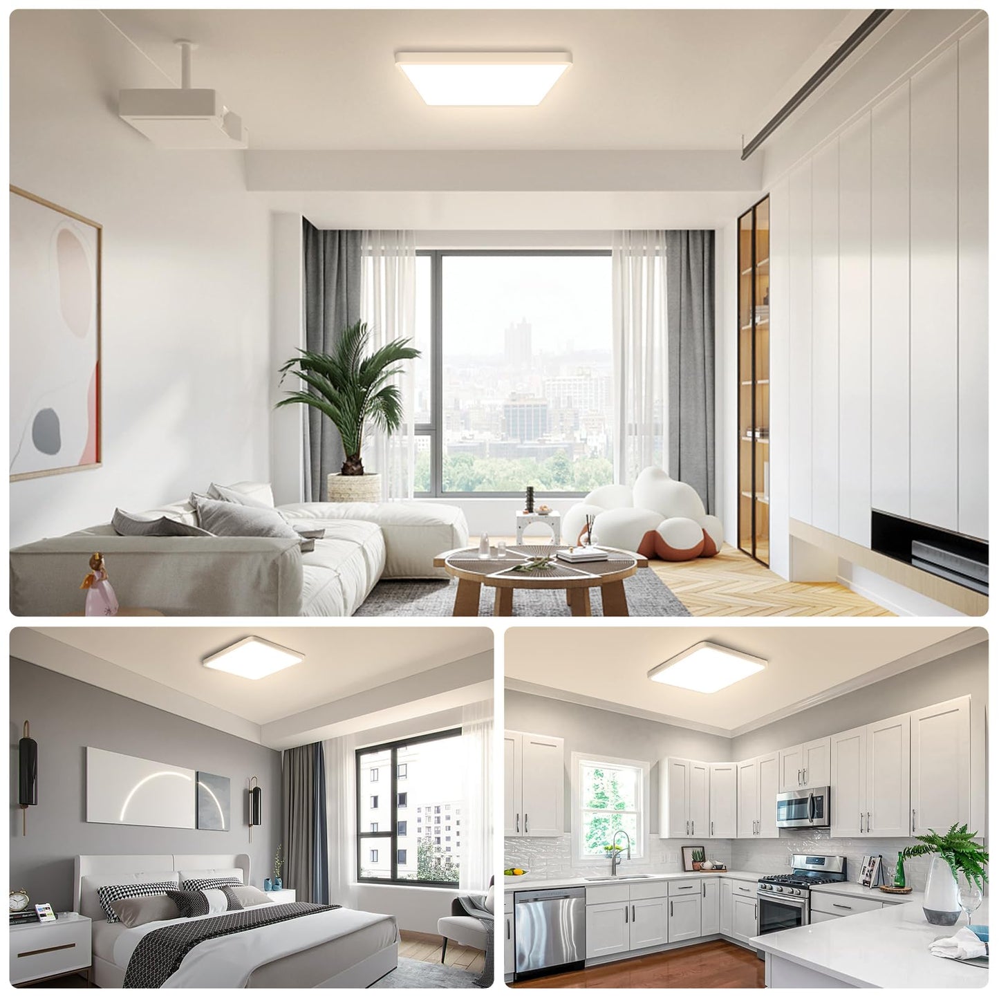 9Inch 18W Square Led Ceiling Light Fixtures Flush Mount  4000K Natural White Led Ceiling Lamp  Surface Mount Modern Ceiling Lights  Slim Flat Panel Lighting For Bedroom  Kitchen  Bathroom Etc.
