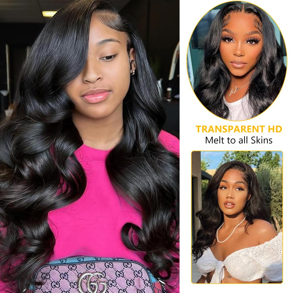 QTHAIR Brazilian 16A Grade Body Wave Bundles with Closure (20 22 22+18inch) 350g 100% Unprocessed Virgin Human Hair Extensions B
