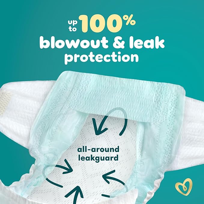Pampers Swaddlers Diapers, Size 1 (8-14 lbs), 164 Count, Absorbent, Keeps Baby Dry and Comfortable, Skin Safe Disposable Baby Diaper (Packaging May Vary)