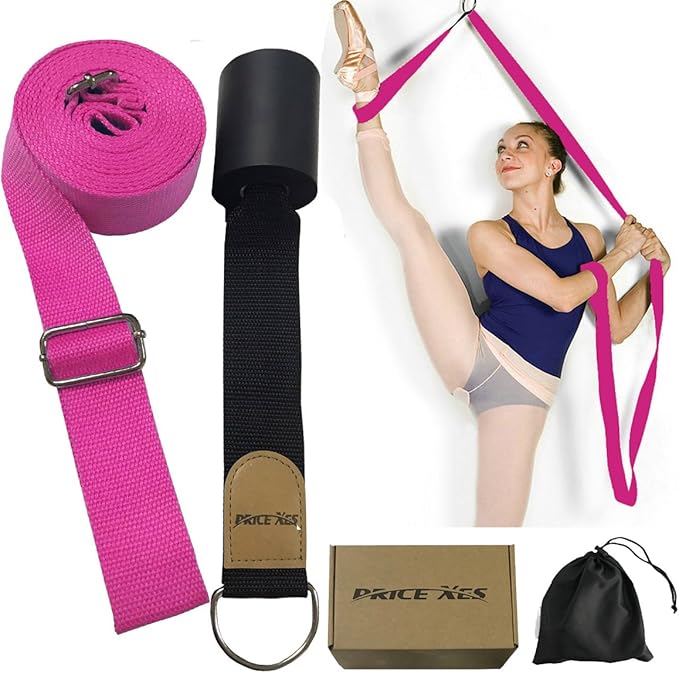 Adjustable Leg Stretcher Lengthen Ballet Stretch Band - Easy Install on Door Flexibility Stretching Leg Strap Great Cheer ...