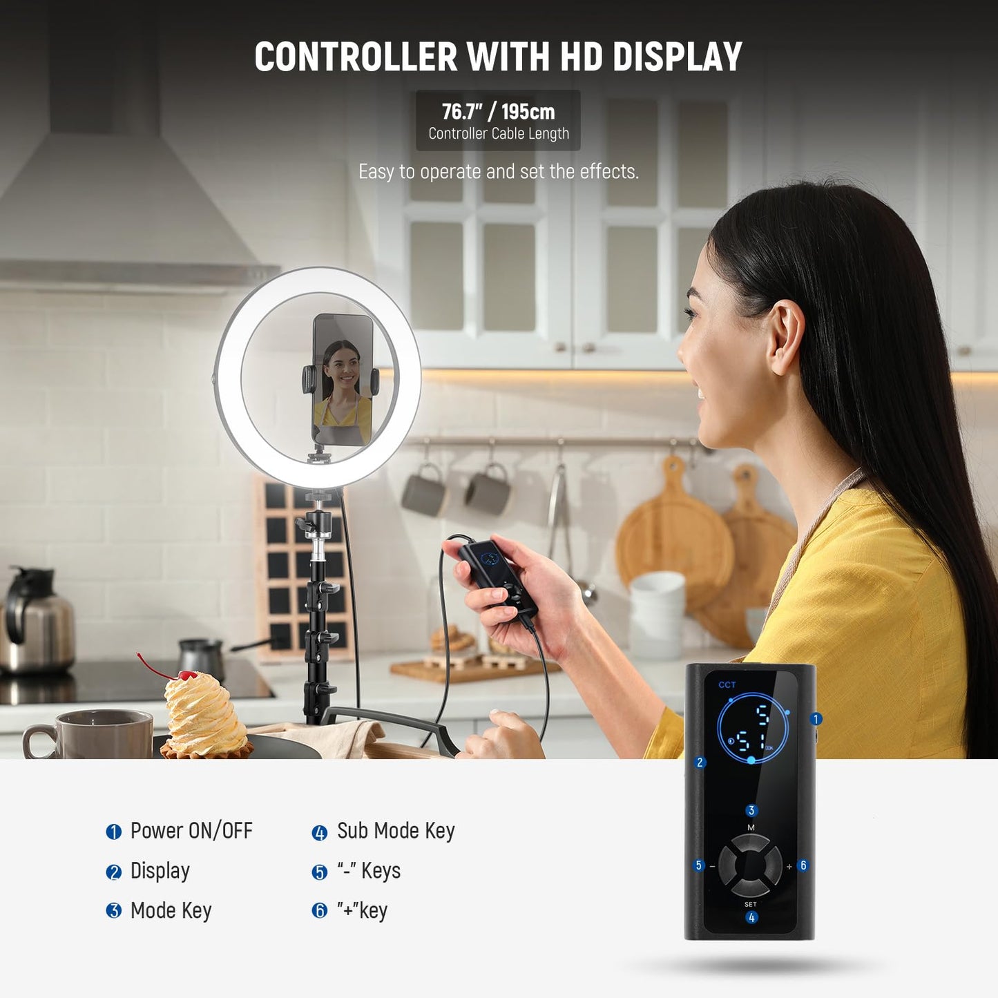 Neewer 10 20W High Power Led Ring Light For Phone With 71 Tripod Stand, Bi Color Ringlight, Phone Holder Compatible With Iphone
