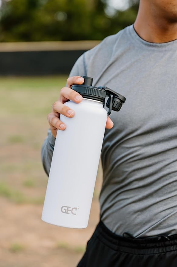 40oz Stainless Steel Water Bottles Leak Proof Vacuum Insulated Water Bottle Thermos Flask Sport Water Bottle (Deep Blue)