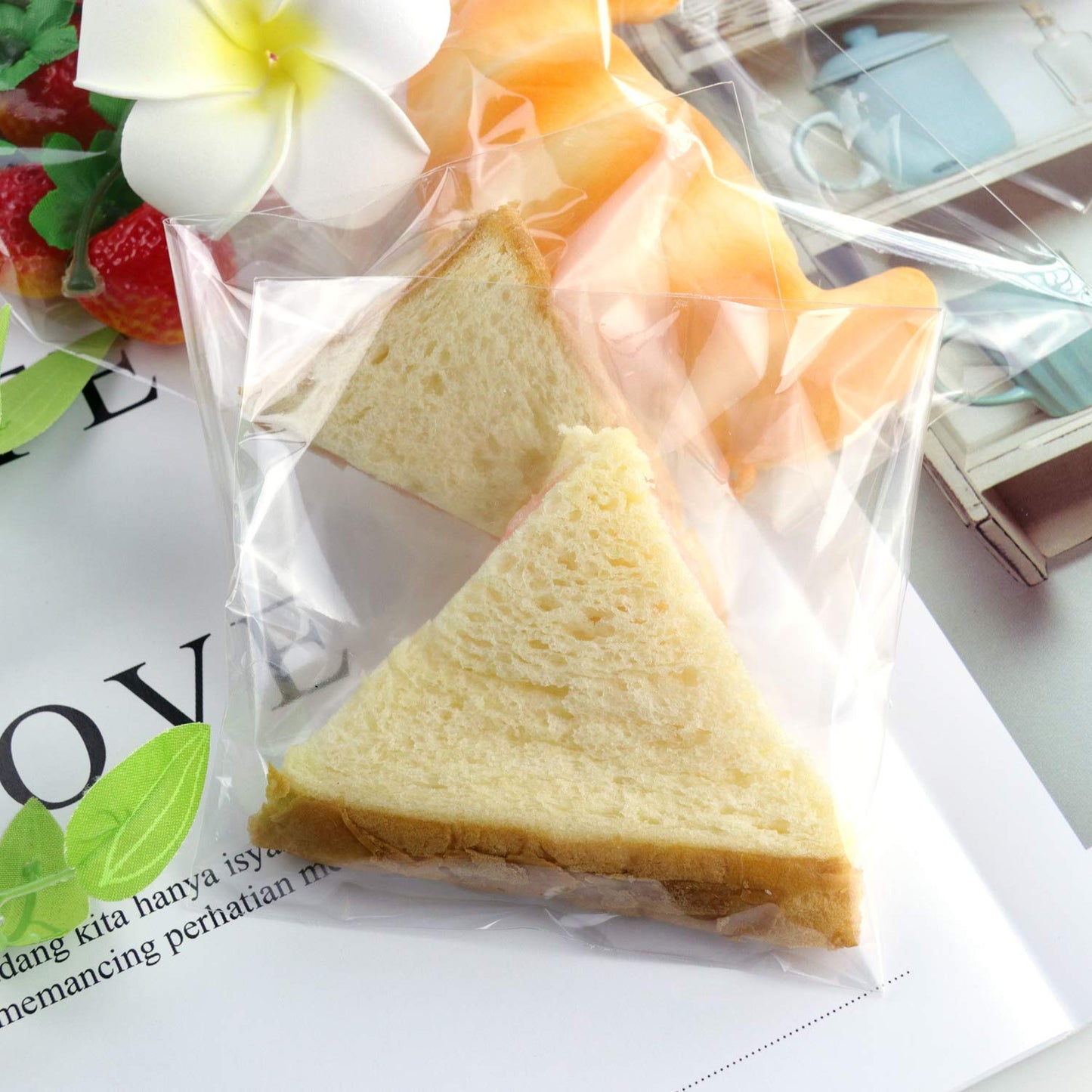 NEOACT 400 Pcs 4"x4.73" Clear Resealable Cellophane Bags Good for Bakery, Candle, Soap, Cookie Poly Bags