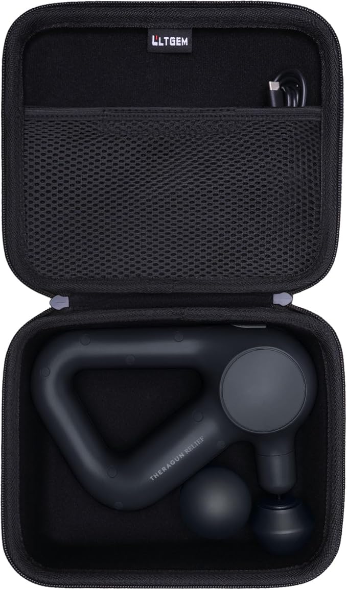 LTGEM Massage Case Compatible with TheraGun Relief Handheld Percussion Massage Gun/Neck/Back/Leg/Shoulder Massage Gun - Tr...