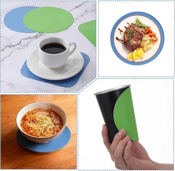 4 Pcs Jar Opener for Seniors with Arthritis Non-slip Gripper Pads Rubber Grippers for Opening Jars for People with Arthritis and Weak Hands Bottle Cap Opener Heat Insulation Pad