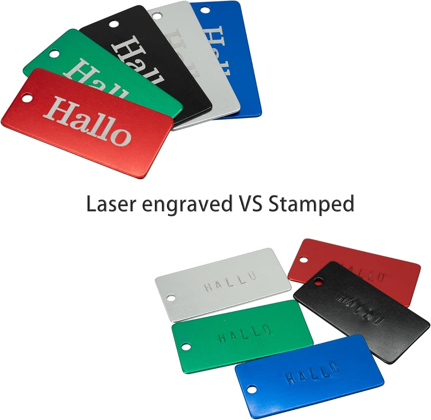 StayMax Anodized Aluminum Engraving Blanks 1x2 Inch 50 Pack (Green)