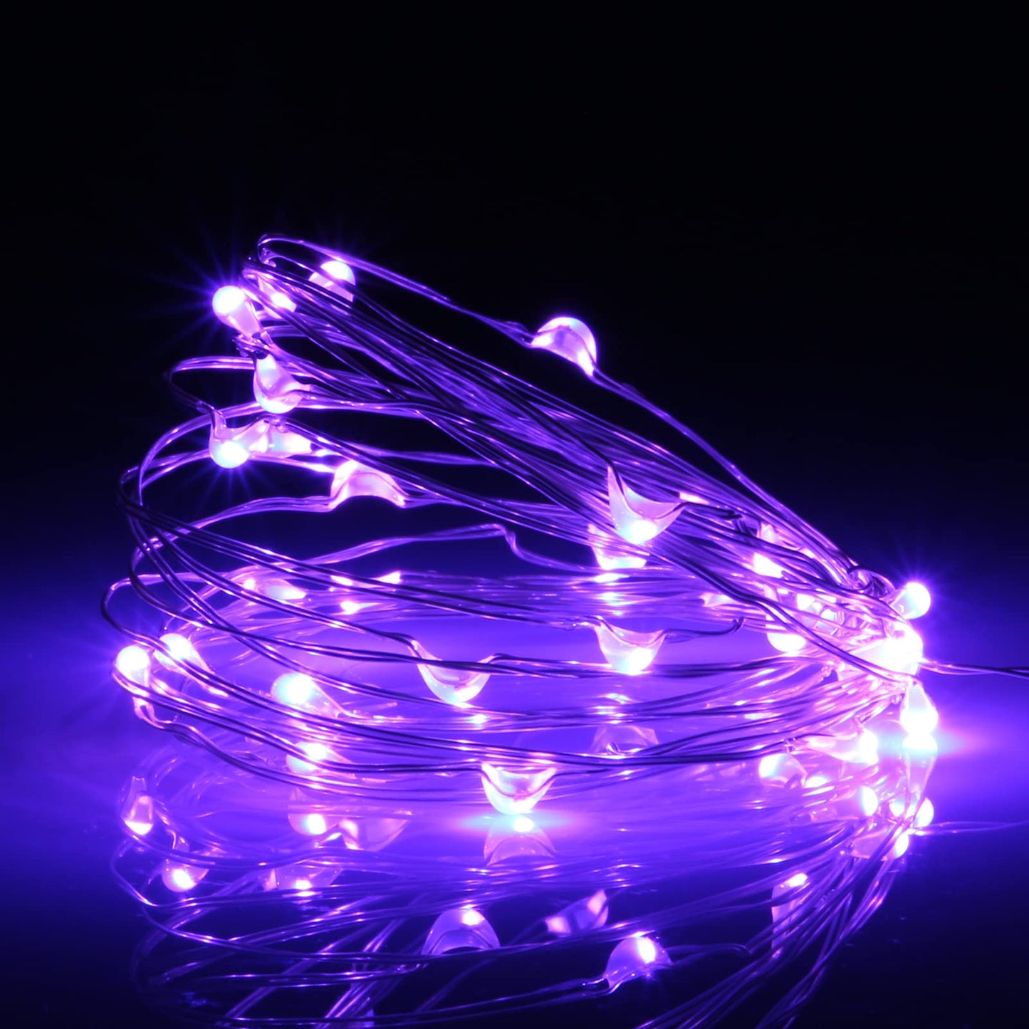 XINKAITE LED String Lights, Waterproof Fairy Lights for Indoor & Outdoor, 10FT, Purple, Model B07X2X9891_CA NARF
