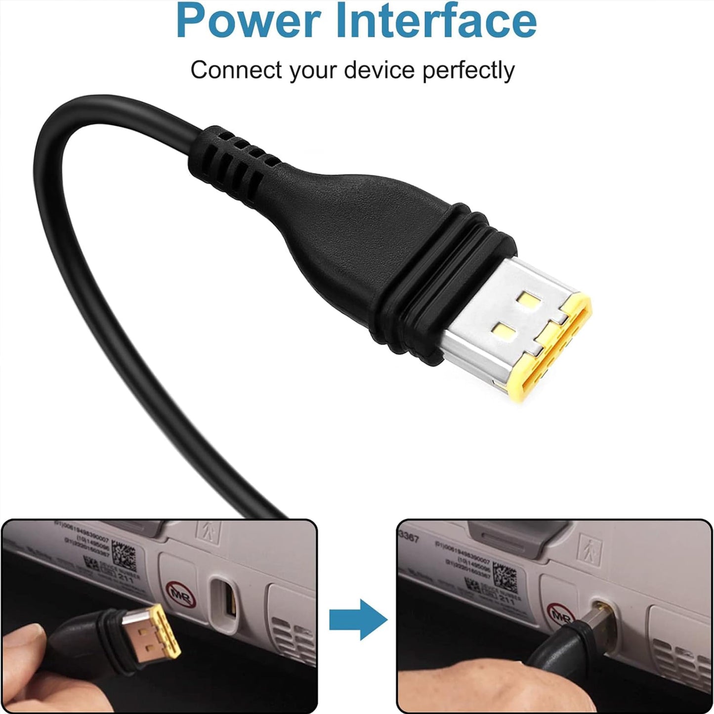 LUNENG 20V CPAP Power Cord for ResMed AirSense 11 AirCurve 11 & AirMini CPAP Machines Power， CPAP Charger DC Coverter Cable Fit PD 20v Charging Head/ 65W Battery Backup/Power Station/Power Bank
