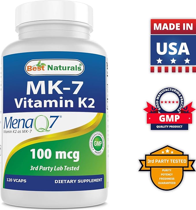 Best Naturals Red Clover 430 mg & MK-7 Vitamin K2 100 mcg