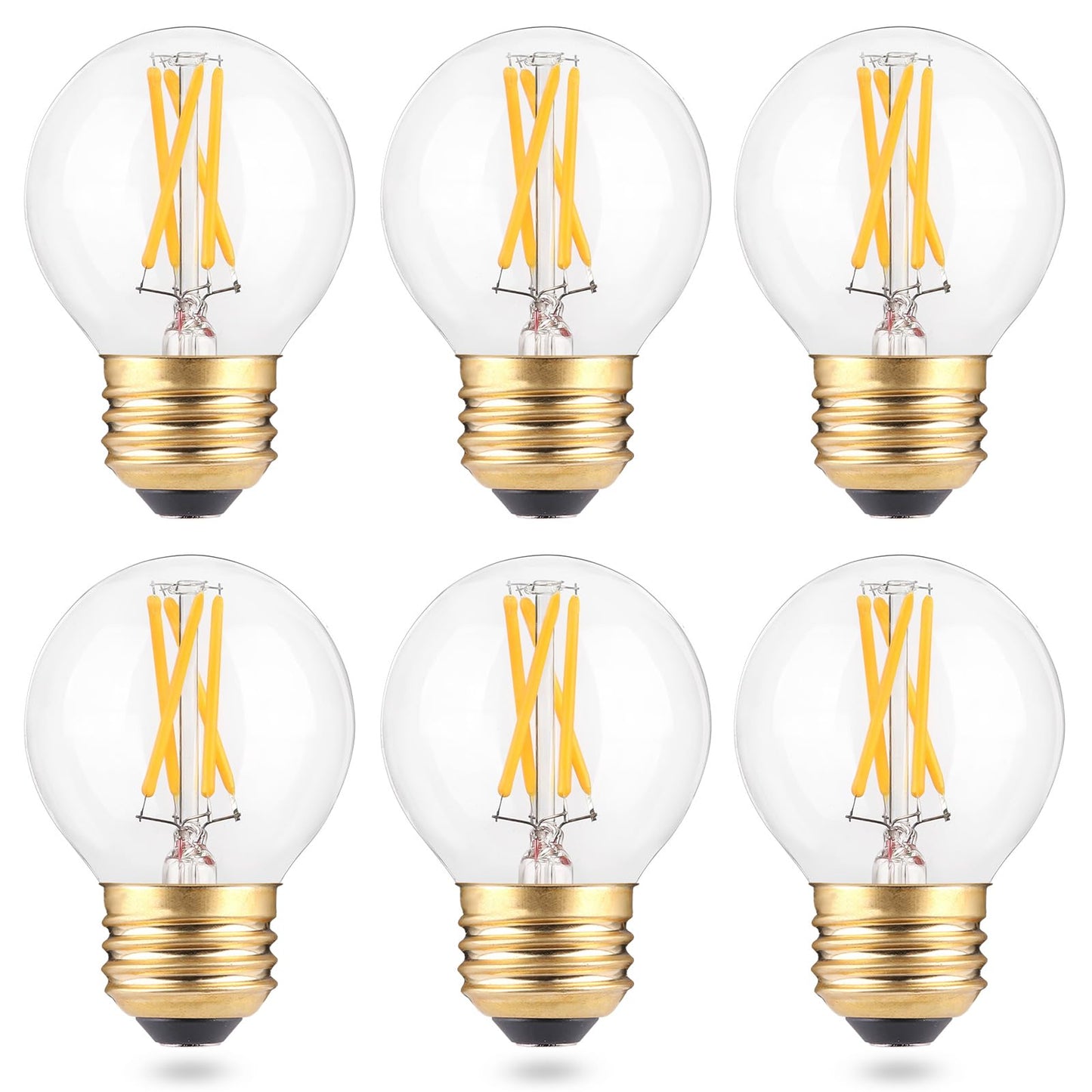 Eq Lighting Dimmable A15 E26 Led Bulb  Soft Warm 3000K  40Watt Equivalent Vintage Ceiling Fan Light Bulbs  Antique Globe Desk/Table Lamp  4W 400Lm  6 Pack