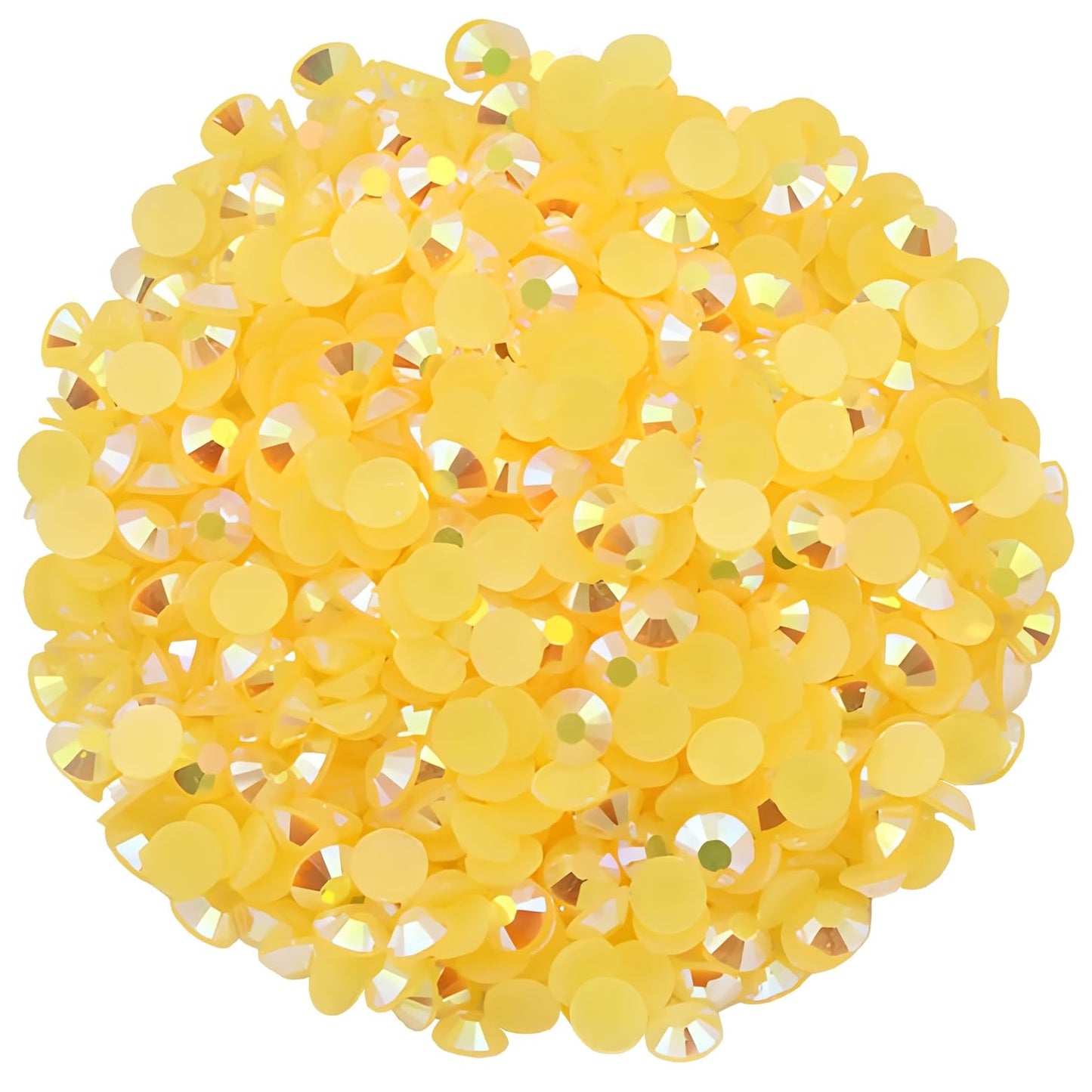 1440 Pcs SS20 5mm Flatback Rhinestones for Nails Art Crafts Glitter Round Shine Gems AB Crystals DIY Clothes Shoes (Orange Yello