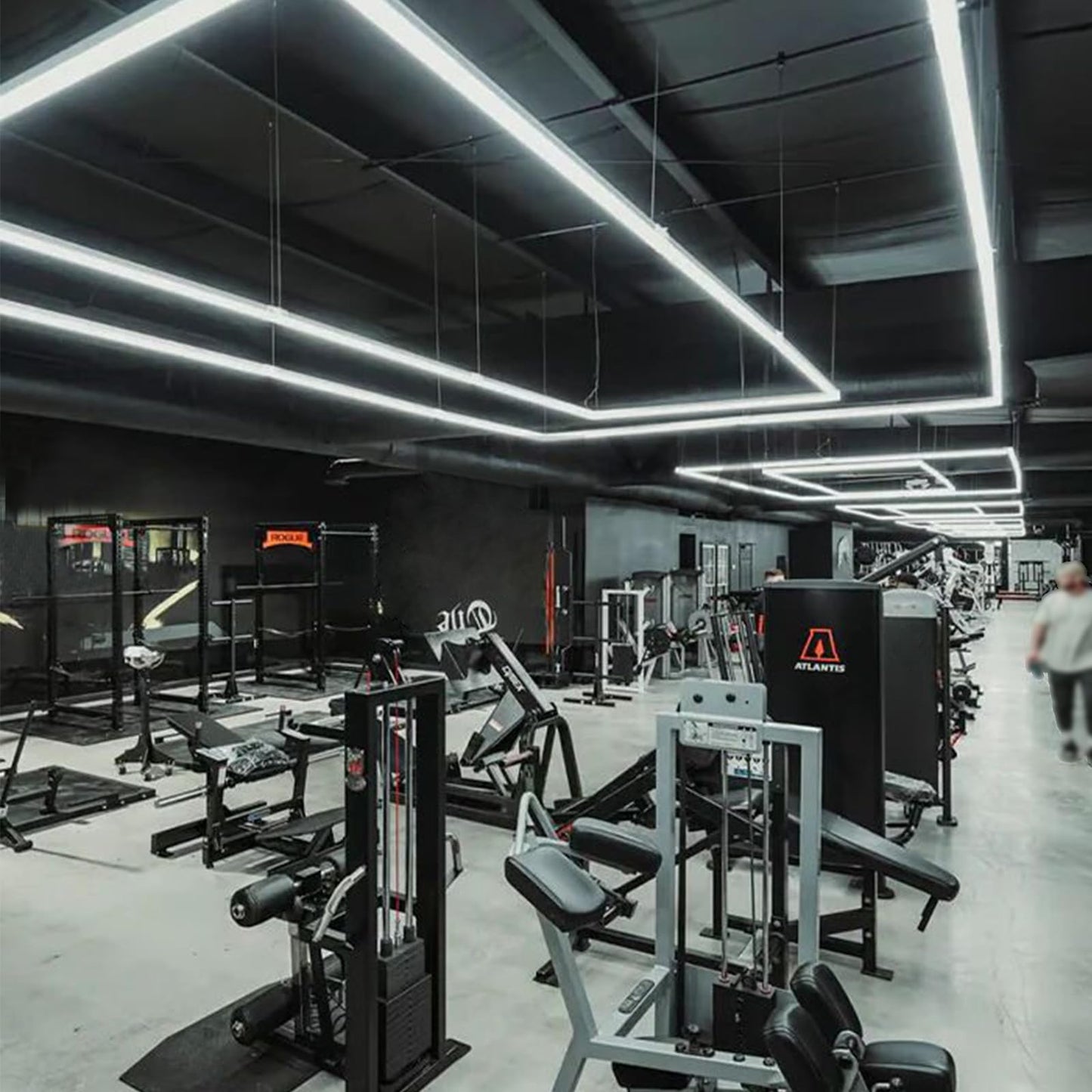 Lzhome Led Garage Lights Fixture: High Brightness 39000Lm Led Garage Lighting Ceiling Led Light  Updated 44.8 Inch Large Size Rectangle Light For Garage Shop Workshop Gym Car Detailing