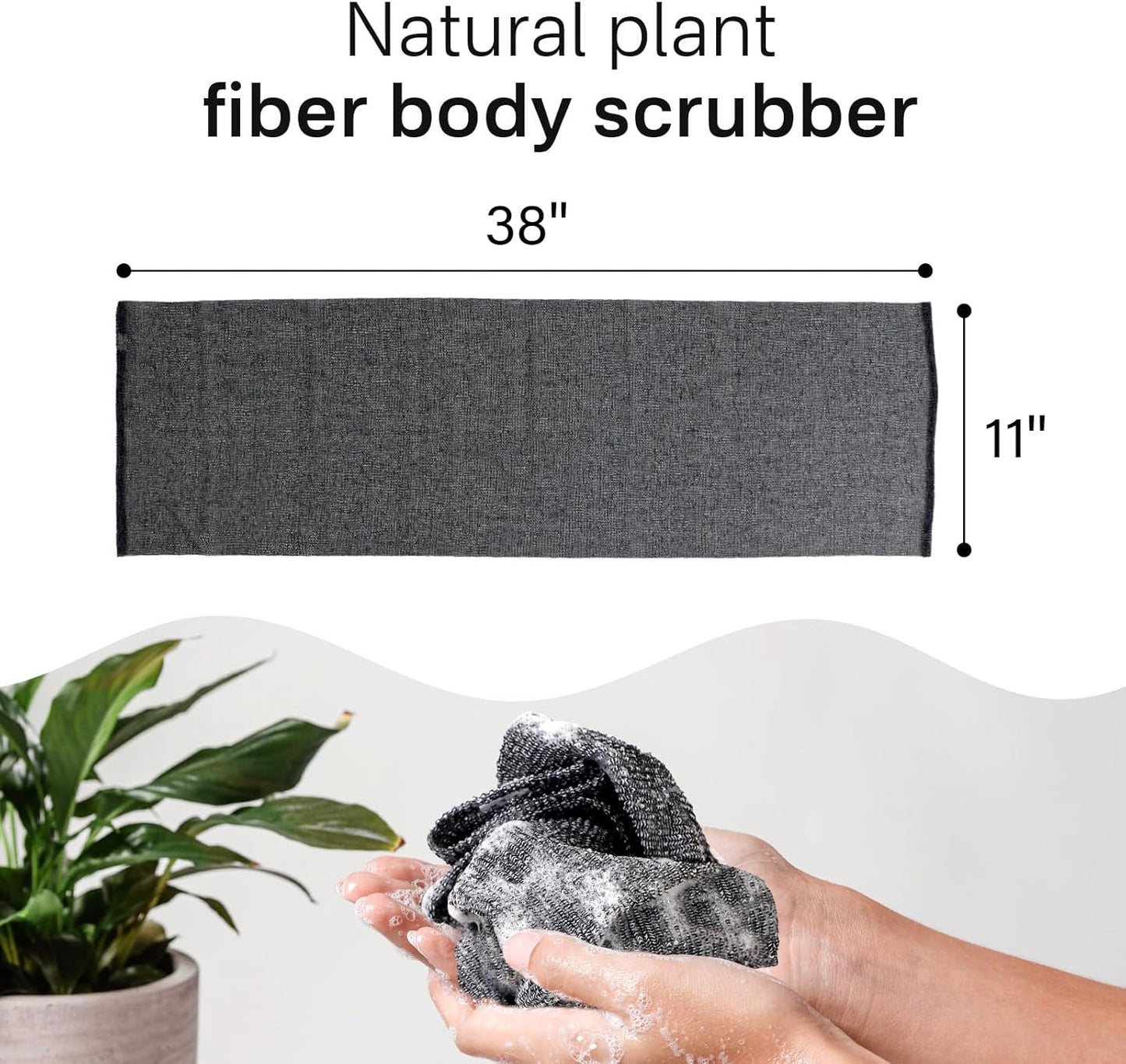 Yiclick Exfoliating Washcloth Towel【3 Pack】- Exfoliating Body Scrubber Exfoliator, Back Scrubber for Use in Shower Bath, Exfoliate Rags Wash Cloths, Loofah Lufa Sponge, Body Scrub, Women Men